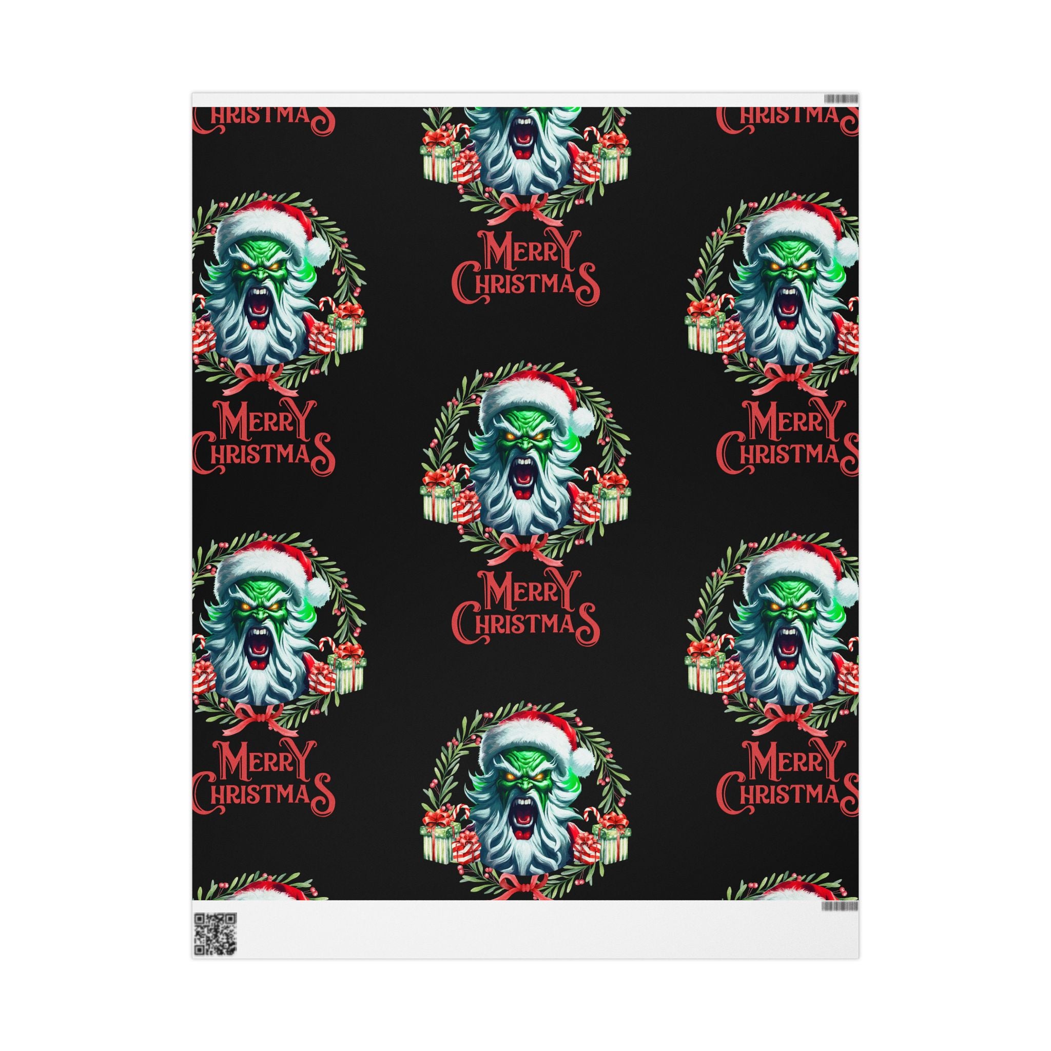 Christmas Wrapping Paper - Santa Mad as Hell