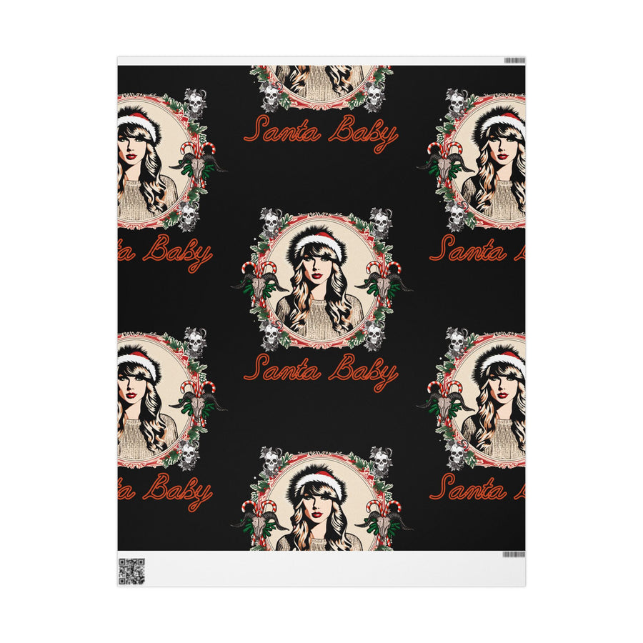 Wrapping Paper - Gothic Taylor Santa Baby Design